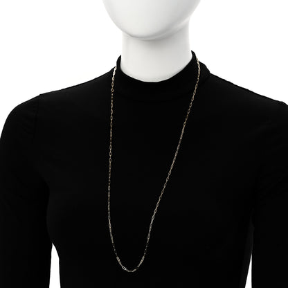 Foundrae 18K Yellow Gold Super Fine Clip Chain Necklace 32" 2 of 4