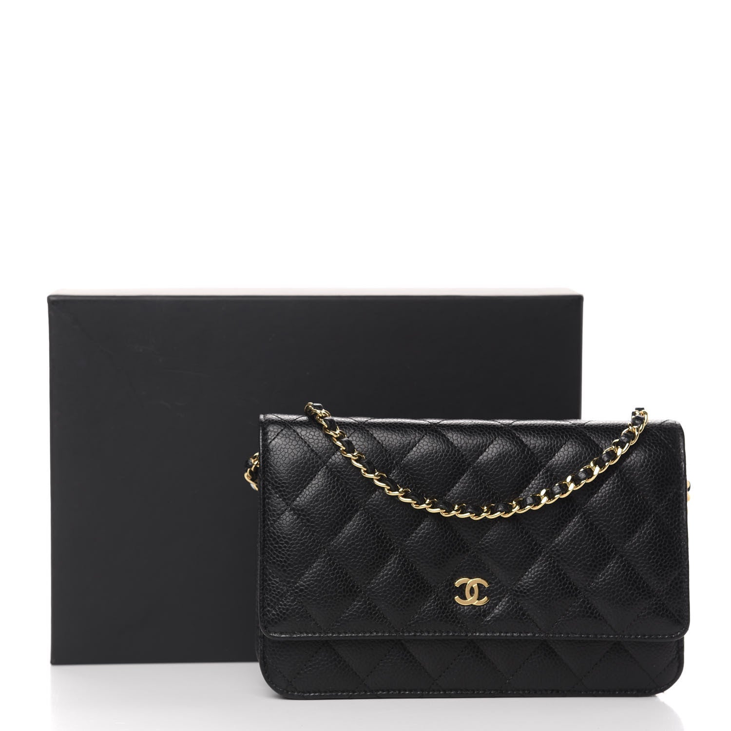 Chanel Caviar Quilted Wallet On Chain WOC Black 12 of 12