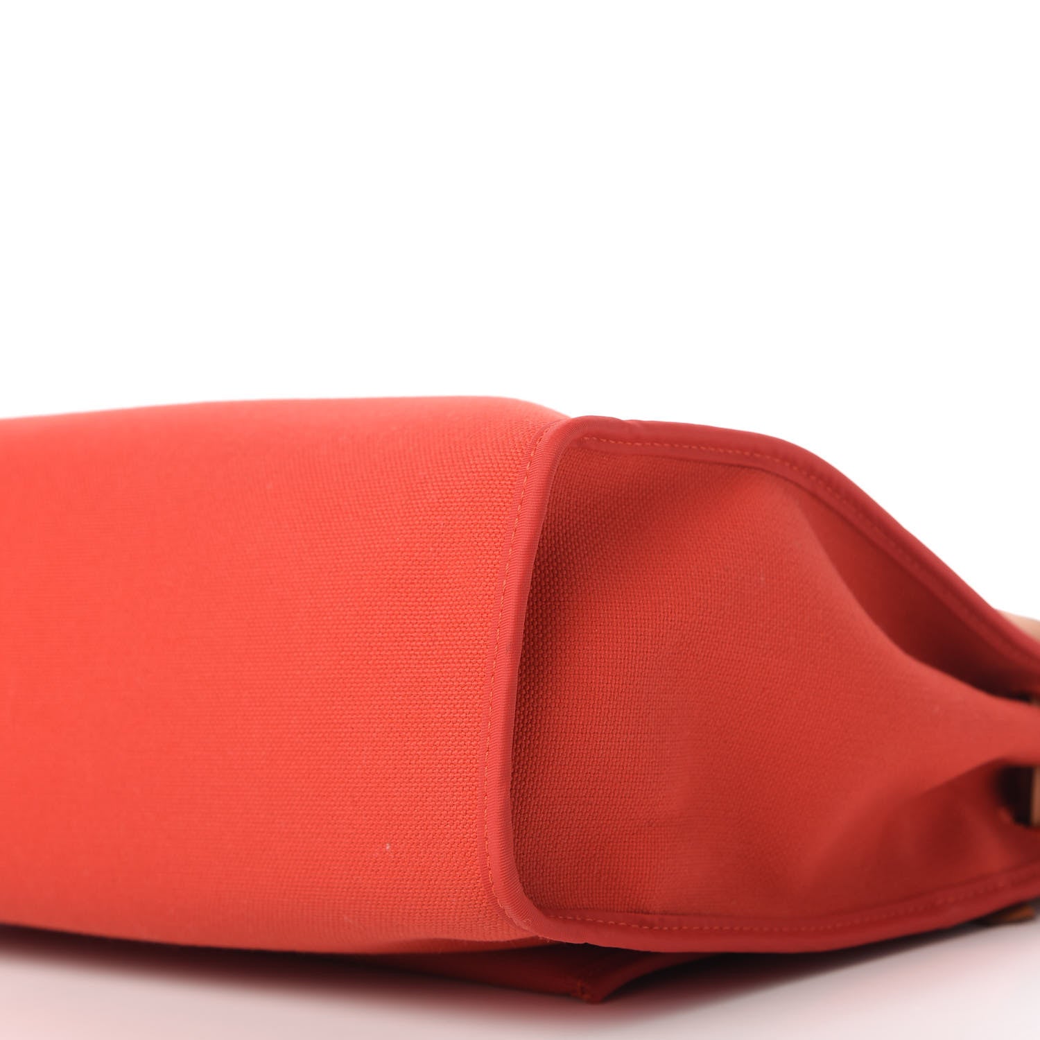 Hermes Vache Hunter Toile Herbag Zip 31 PM Rouge Tomate Natural 7 of 9