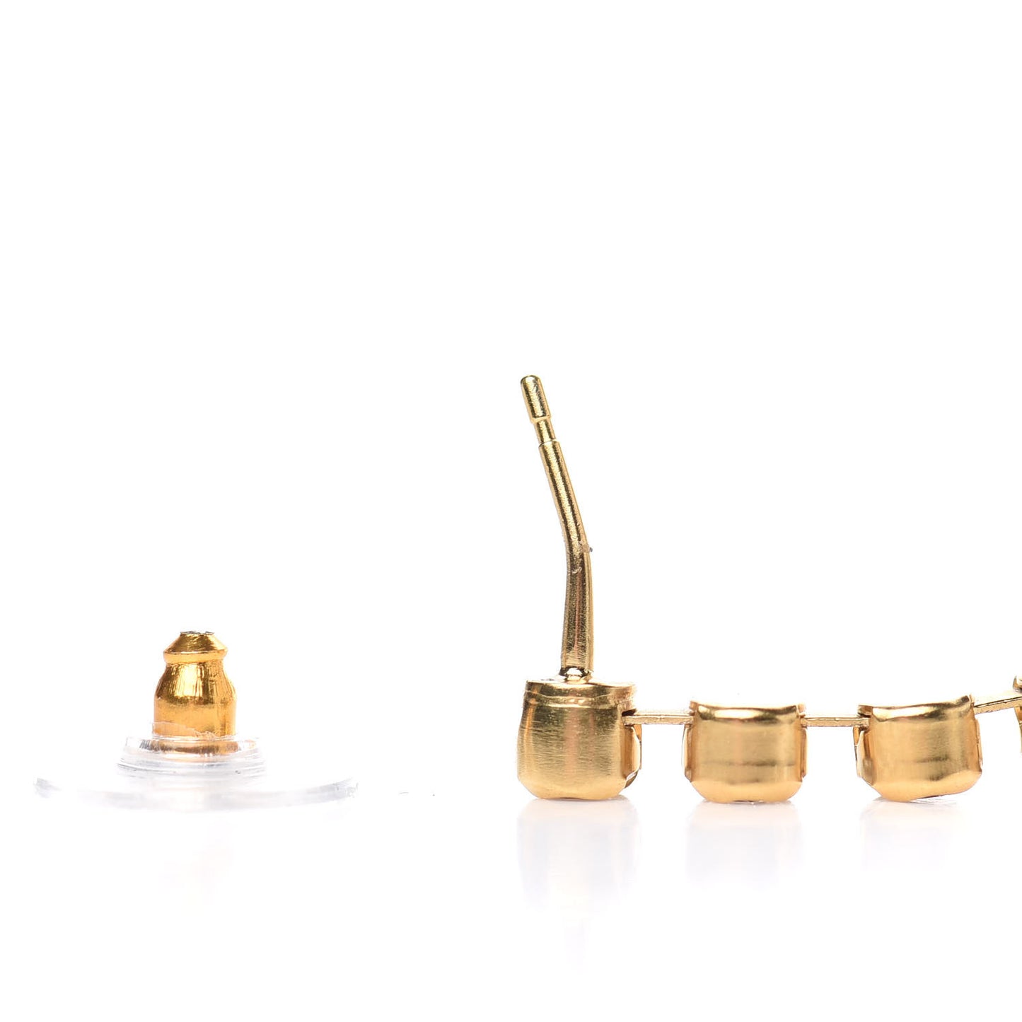 CC Crystal Drop Earrings Gold