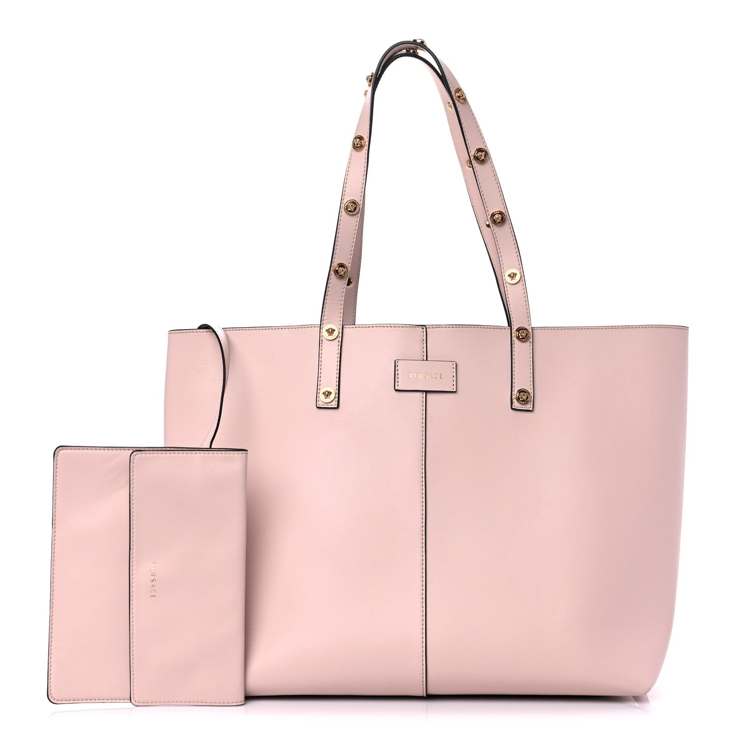 Versace Calfskin Palazzo Tote Light Pink 1 of 14