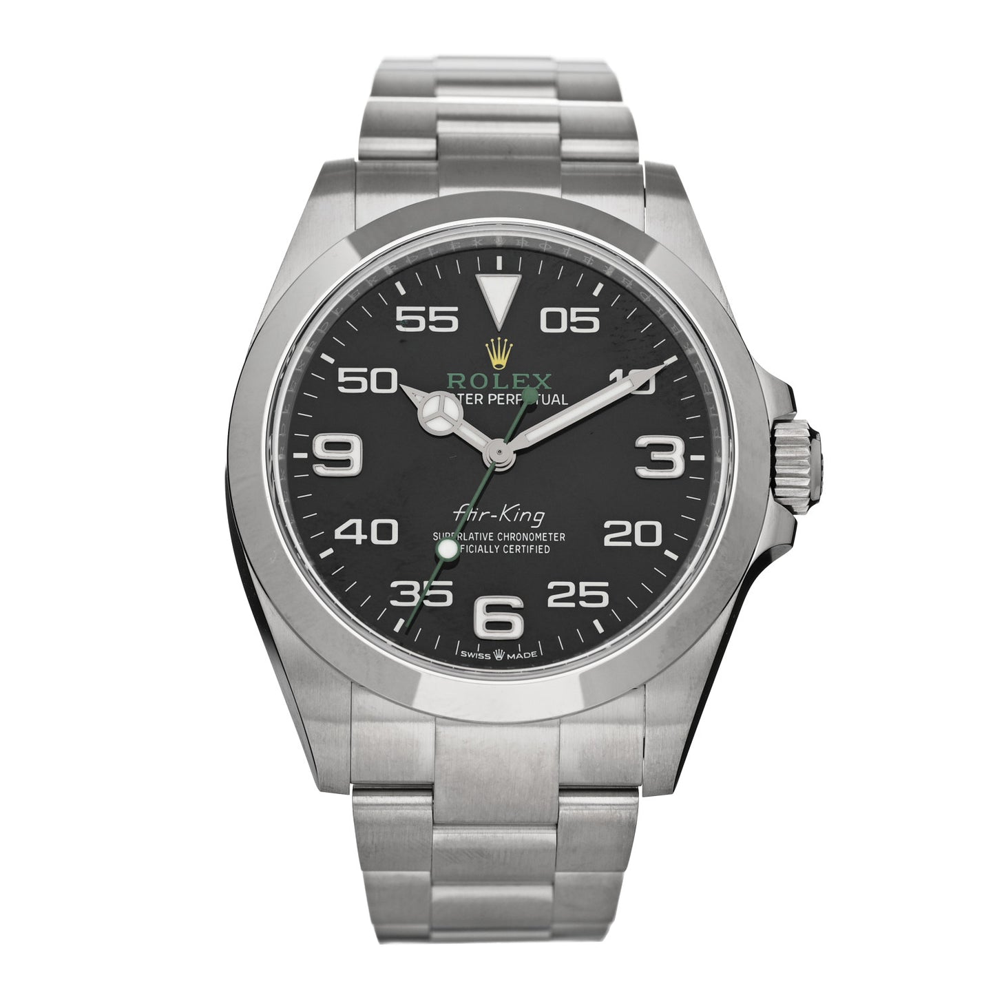 Stainless Steel 40mm Air-King Oyster Perpetual Watch Black 126900