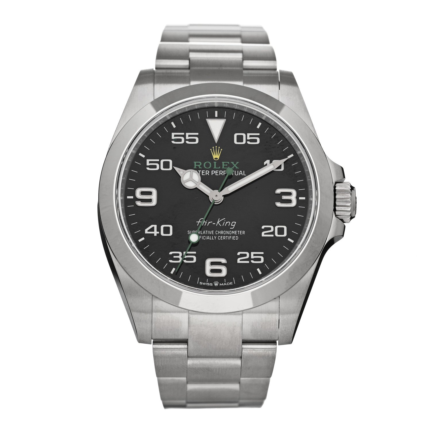 Rolex Stainless Steel 40mm Air-King Oyster Perpetual Watch Black 126900 1 of 5