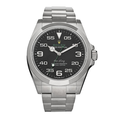 Rolex Stainless Steel 40mm Air-King Oyster Perpetual Watch Black 126900 1 of 5