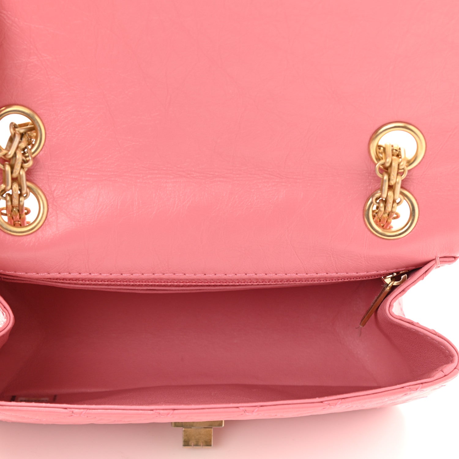 Chanel Aged Calfskin Quilted 2.55 Reissue Mini Flap Pink 5 of 9