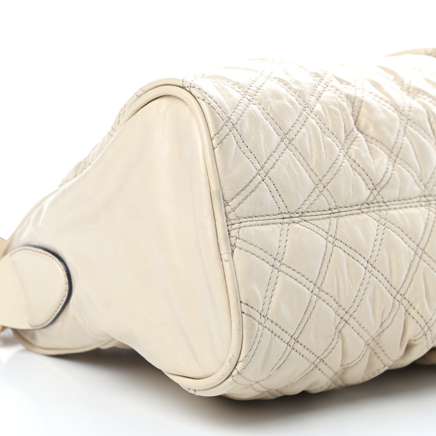 Calfskin Quilted Julianne Shoulder Bag Milk