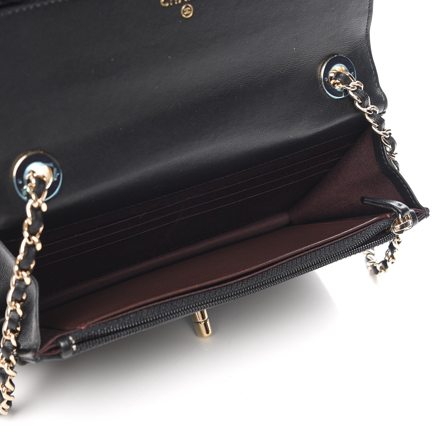 Chanel Lambskin Quilted Trendy CC Wallet On Chain WOC Black 5 of 9
