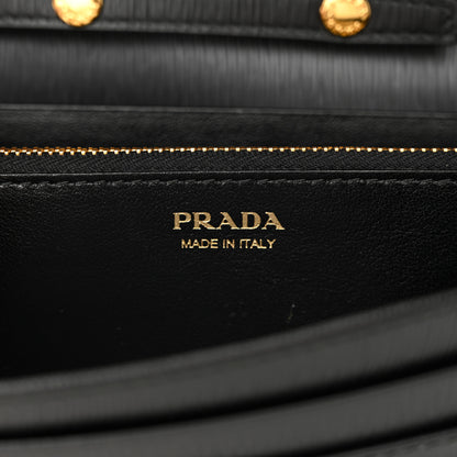 Prada Vitello Move Metal Oro Chain Wallet Black 6 of 10