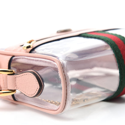 Gucci Vinyl Web Mini Ophidia Transparent Shoulder Bag Perfect Pink 6 of 10
