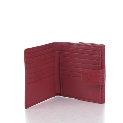 Gucci Guccissima Lovely Heart French Flap Wallet Red 5 of 7