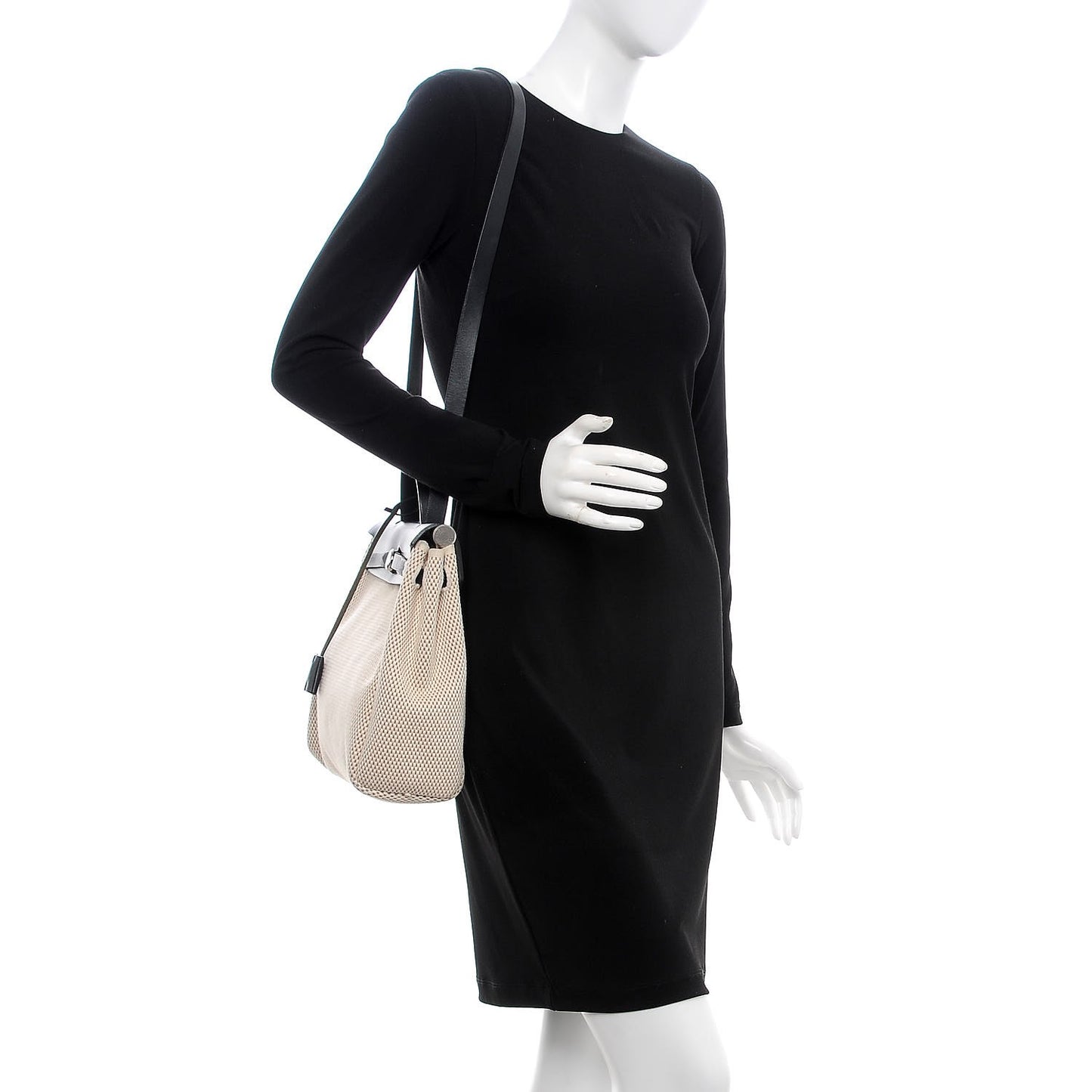 Toile Vache Calfskin Herbag 30 PM Black Natural