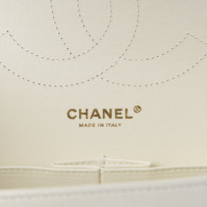 Chanel Caviar Quilted Jumbo Double Flap White 8 of 11