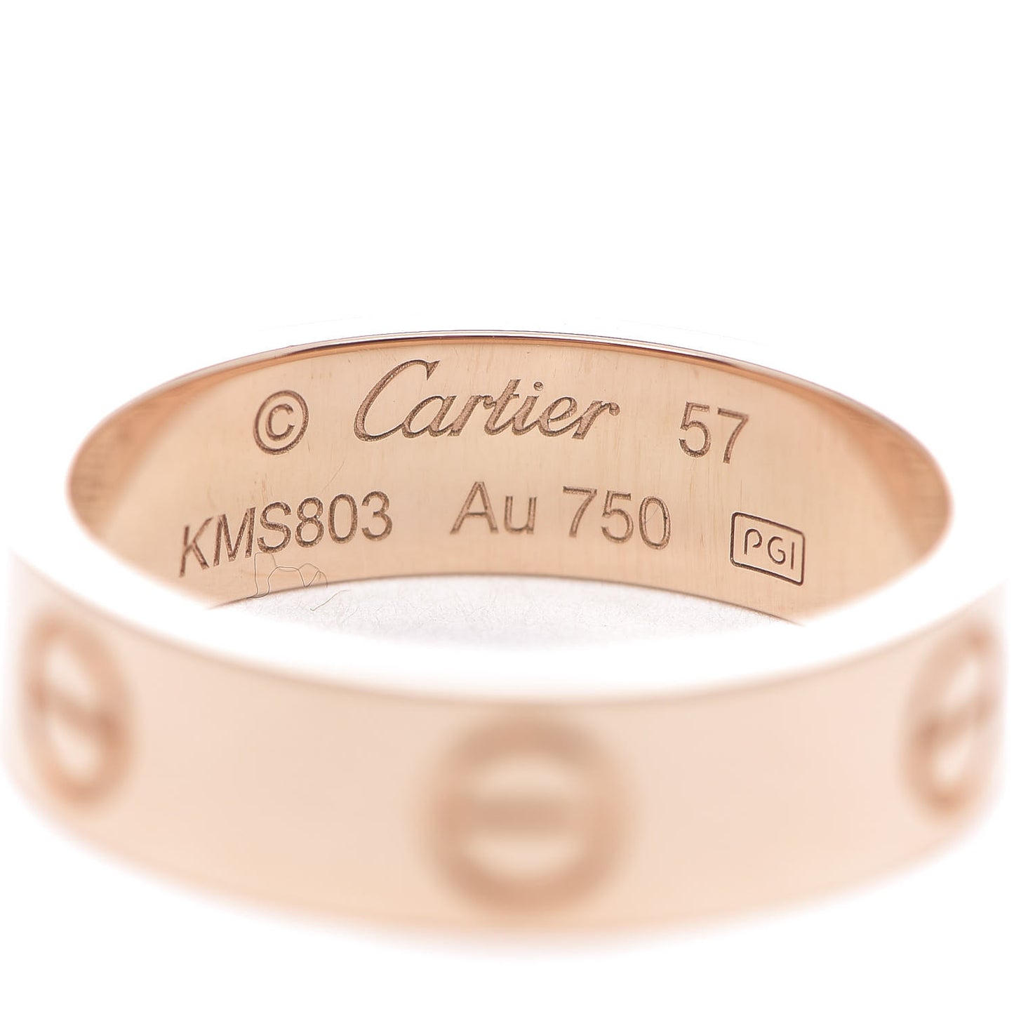 18K Pink Gold 5.5mm LOVE Ring 57 8