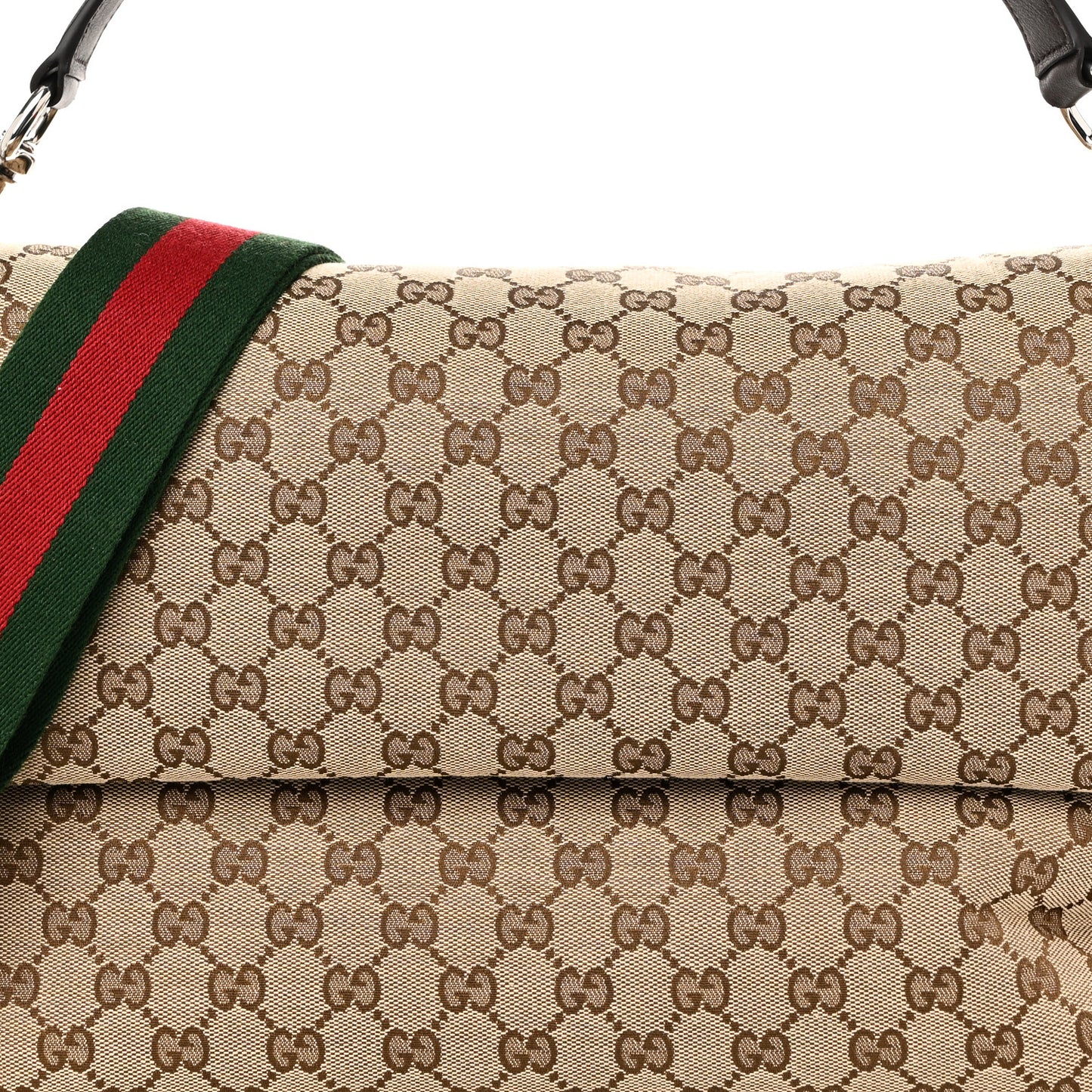 GG Monogram Large Crossbody Bag Dark Brown