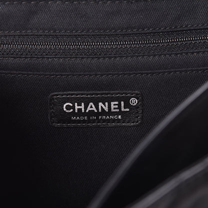 Chanel Lambskin Quilted Jumbo Icons Secret Label Flap Black 6 of 15