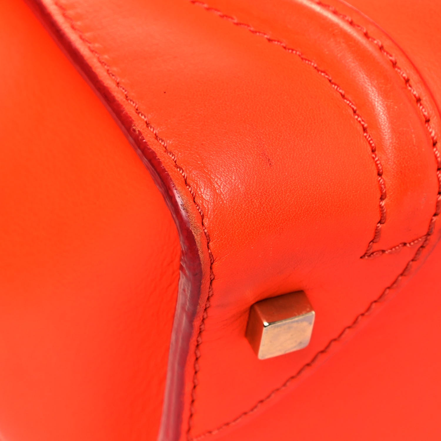 Celine Smooth Calfskin Mini Luggage Orange 7 of 26