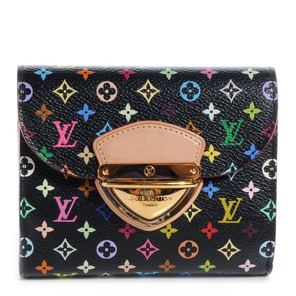 Louis Vuitton Monogram Multicolor Joey Wallet Black Grenade 1 of 8
