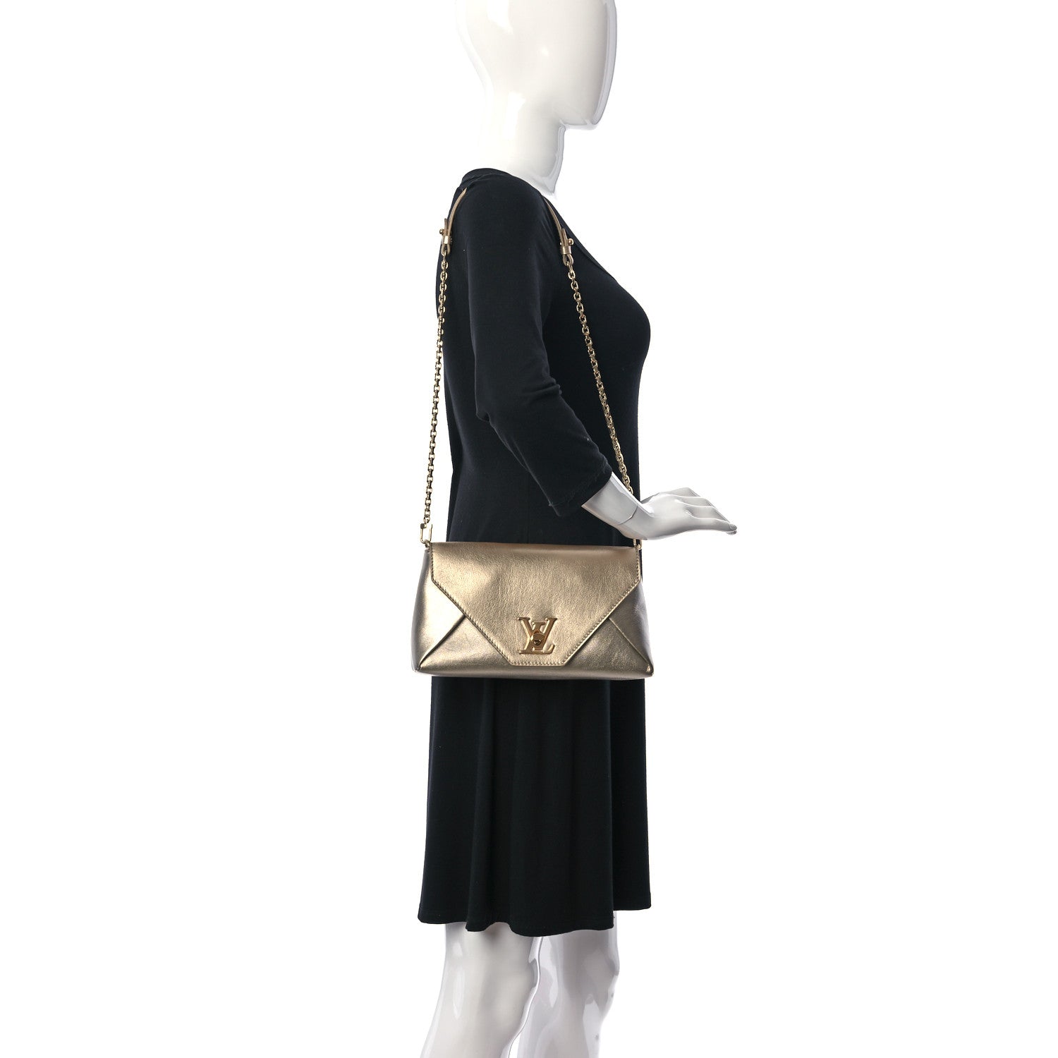 Louis Vuitton Metallic Calfskin Love Note Gold Silver 2 of 10