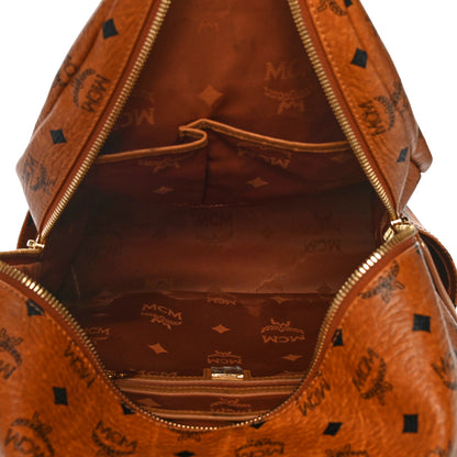 MCM Visetos Medium Sprinkle Stud Stark Backpack Cognac 9 of 25