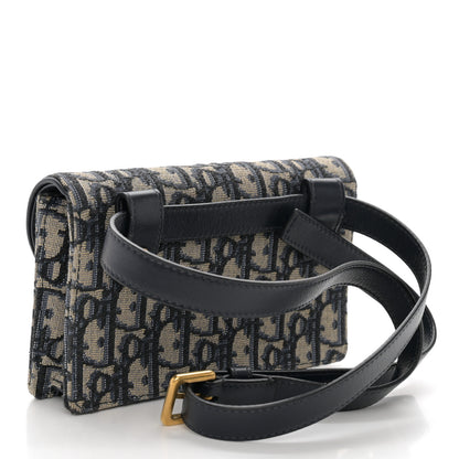 Christian Dior Oblique Saddle Belt Bag Blue 3 of 17