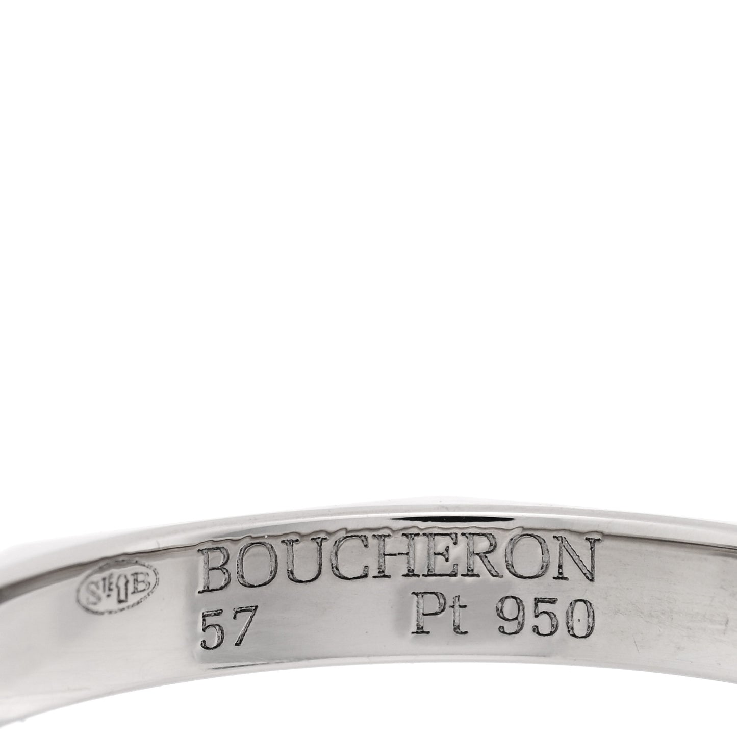 Platinum Medium Facette Band Ring 57 8