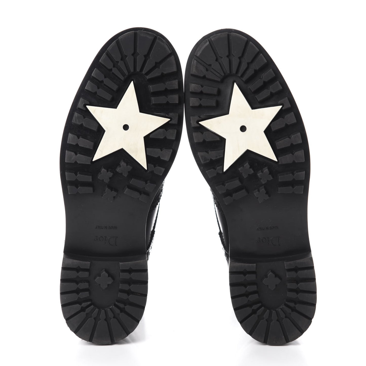 Calfskin D-Order Low Boot 37 Black White