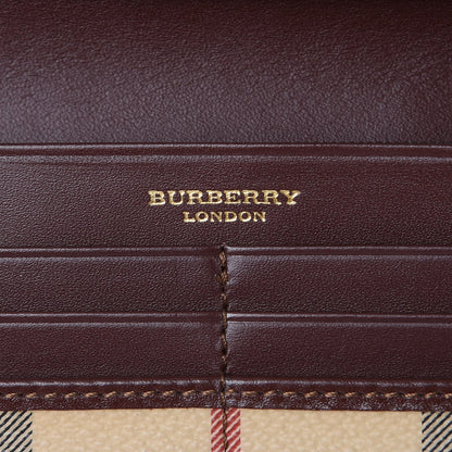 Burberry Haymarket Check Continental Wallet Brown 7 of 13