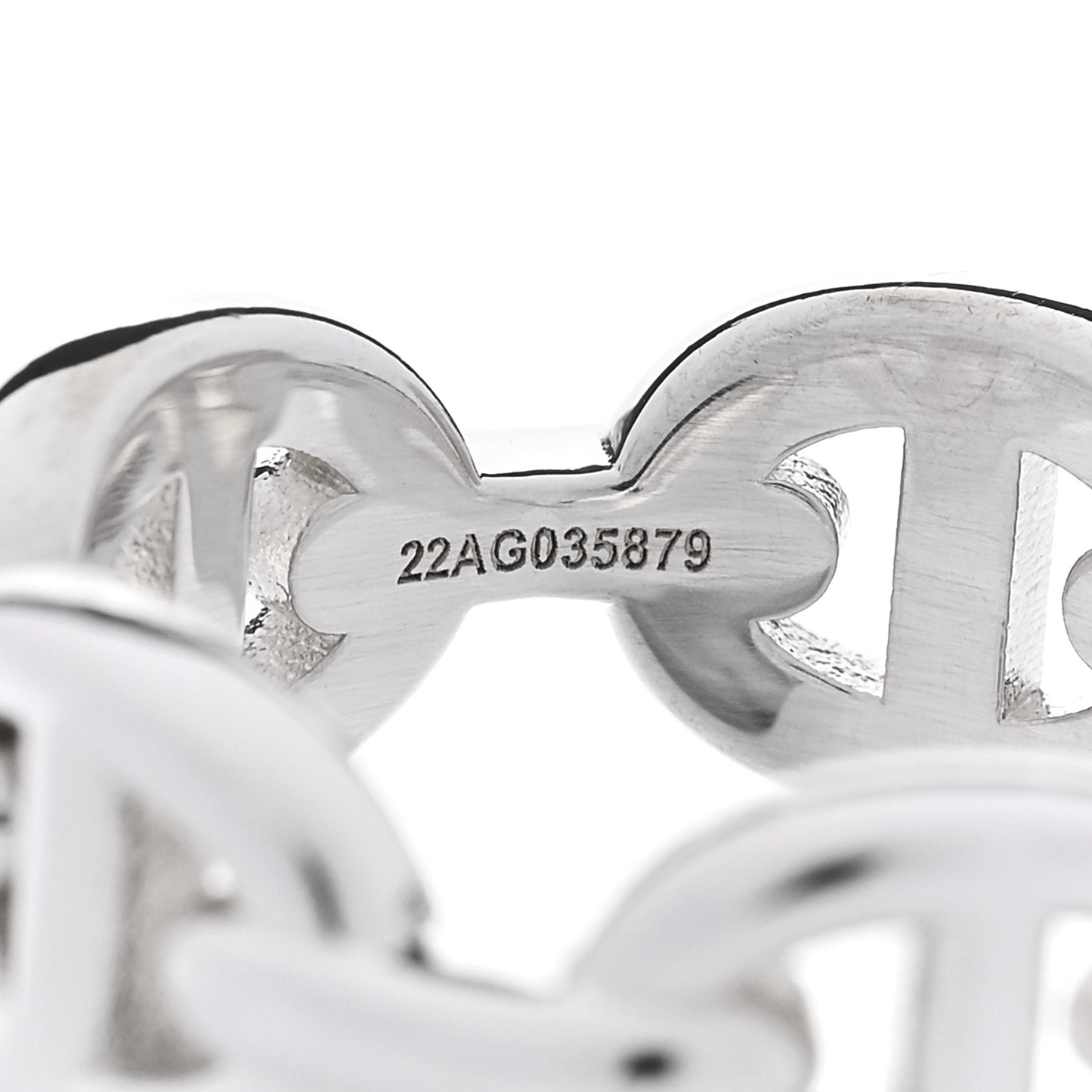 Sterling Silver PM Chaine d'Ancre Enchainee Band Ring  50 5.25