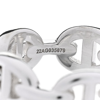Hermes Sterling Silver PM Chaine d'Ancre Enchainee Band Ring  50 5.25 5 of 8
