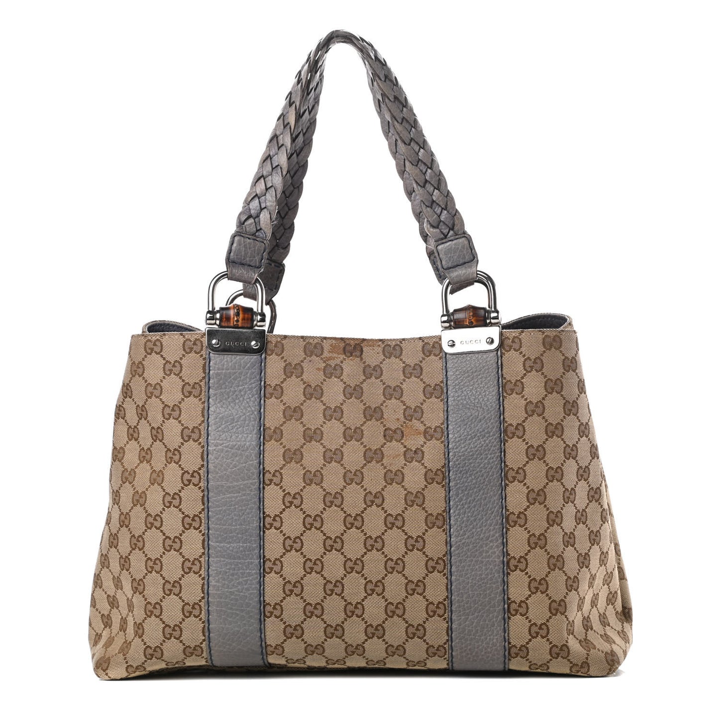 Monogram Medium Bamboo Bar Tote Blue