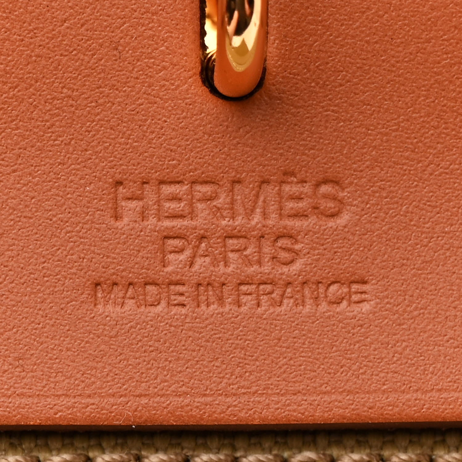Hermes Military Toile Vache Hunter Herbag Zip Retourne 31 PM Poussiere Fauve 7 of 12