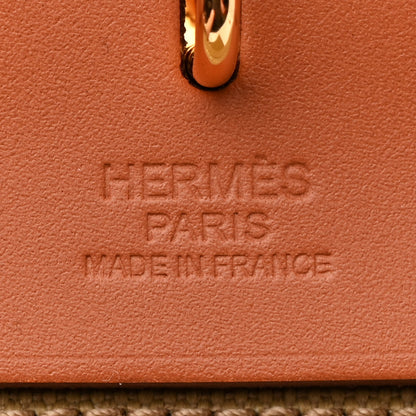 Hermes Military Toile Vache Hunter Herbag Zip Retourne 31 PM Poussiere Fauve 7 of 12