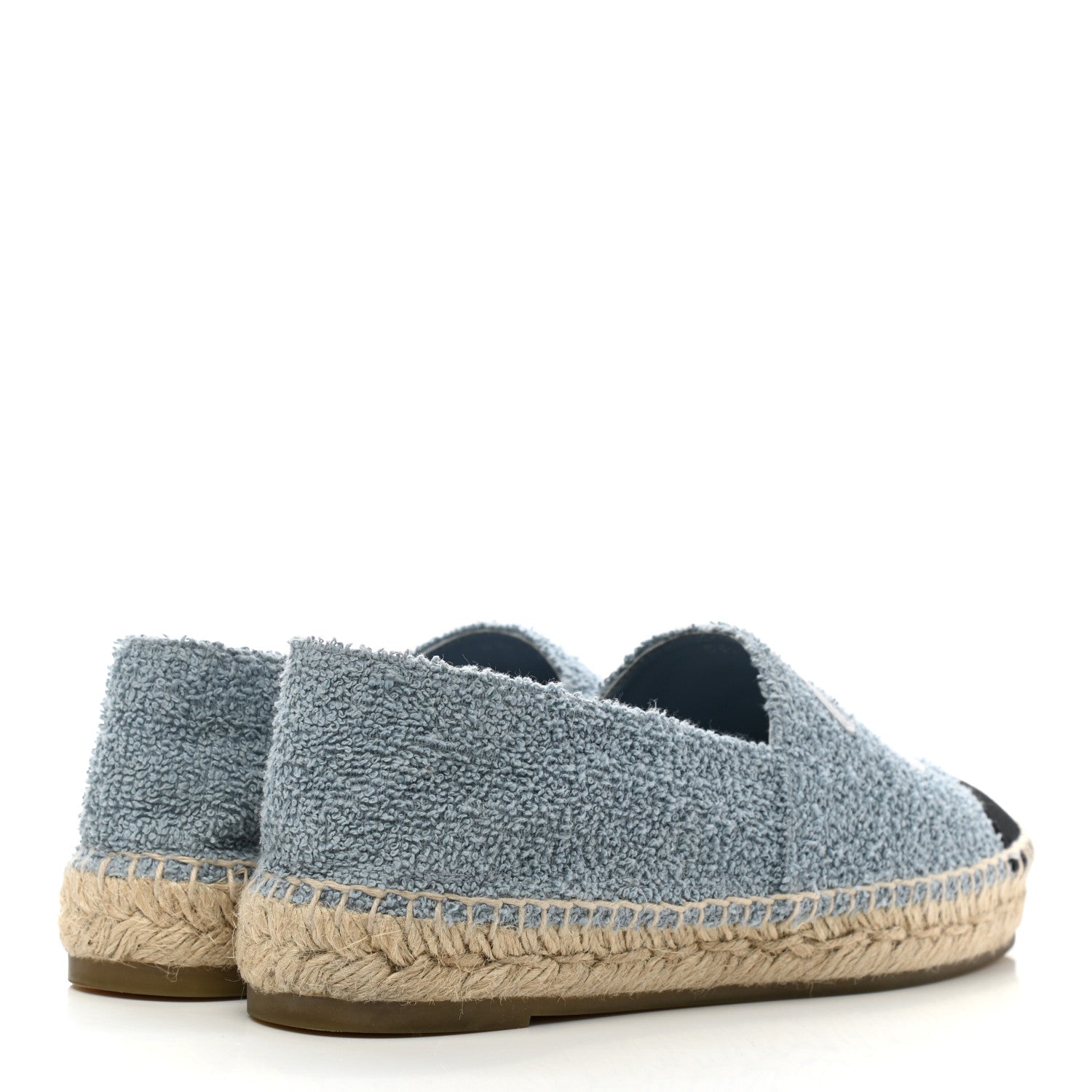 Chanel Terry Cloth CC Espadrilles 39 Blue Black 4 of 8