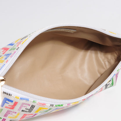 Fendi Zucchino Spalmati FF Multicolor Cosmetic Pouch White Multicolor 5 of 9