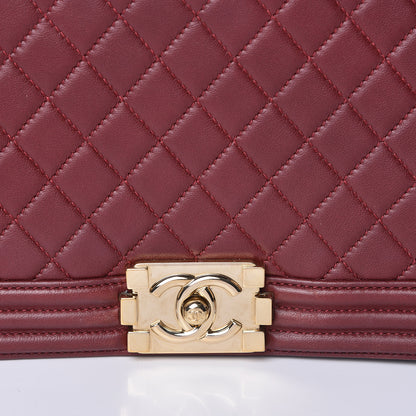Chanel Lambskin Quilted New Medium Boy Flap Red 14 of 20