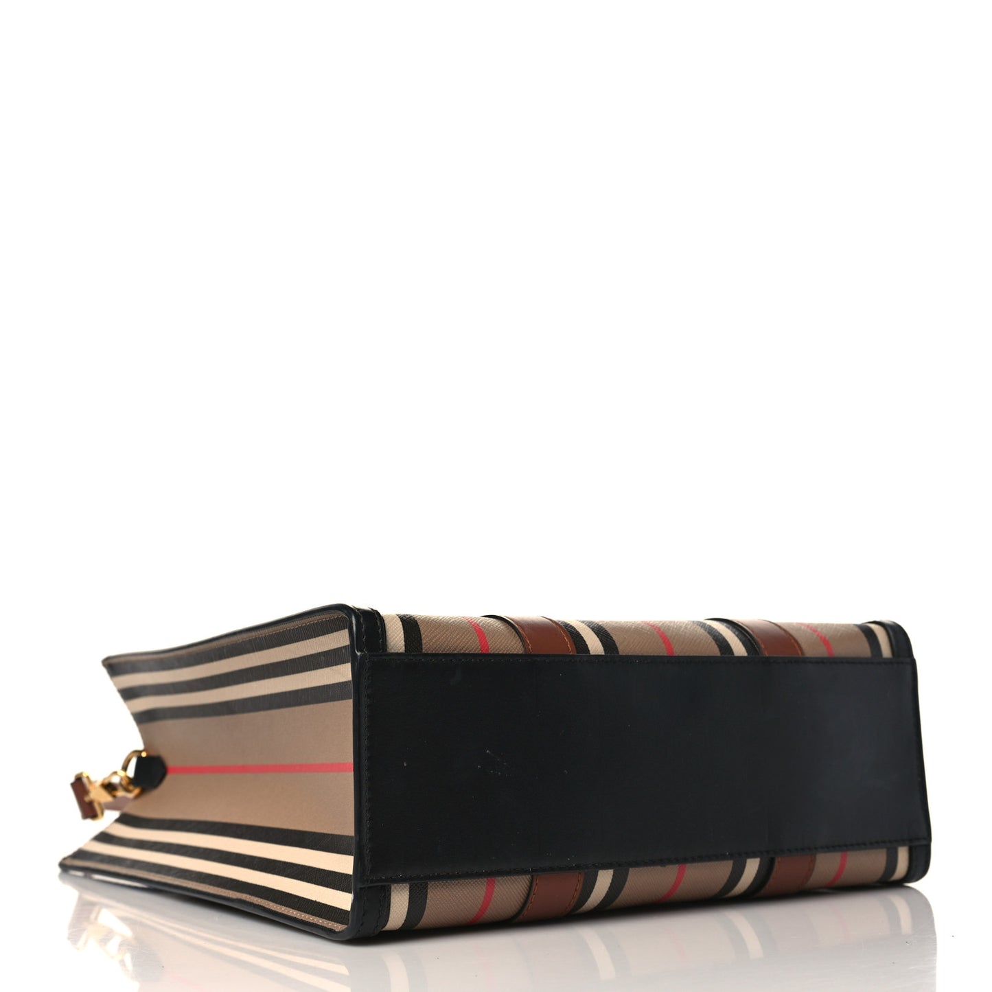 E-Canvas Stripe Book Tote Archive Beige