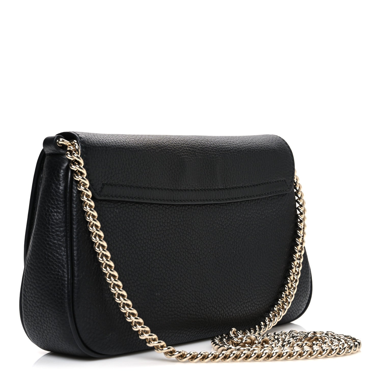 Gucci Pebbled Calfskin Medium Soho Flap Crossbody Black 2 of 10
