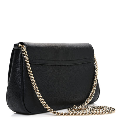 Gucci Pebbled Calfskin Medium Soho Flap Crossbody Black 2 of 10