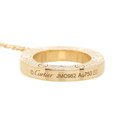 Cartier 18K Yellow Gold Diamond LOVE Paved Necklace 6 of 6