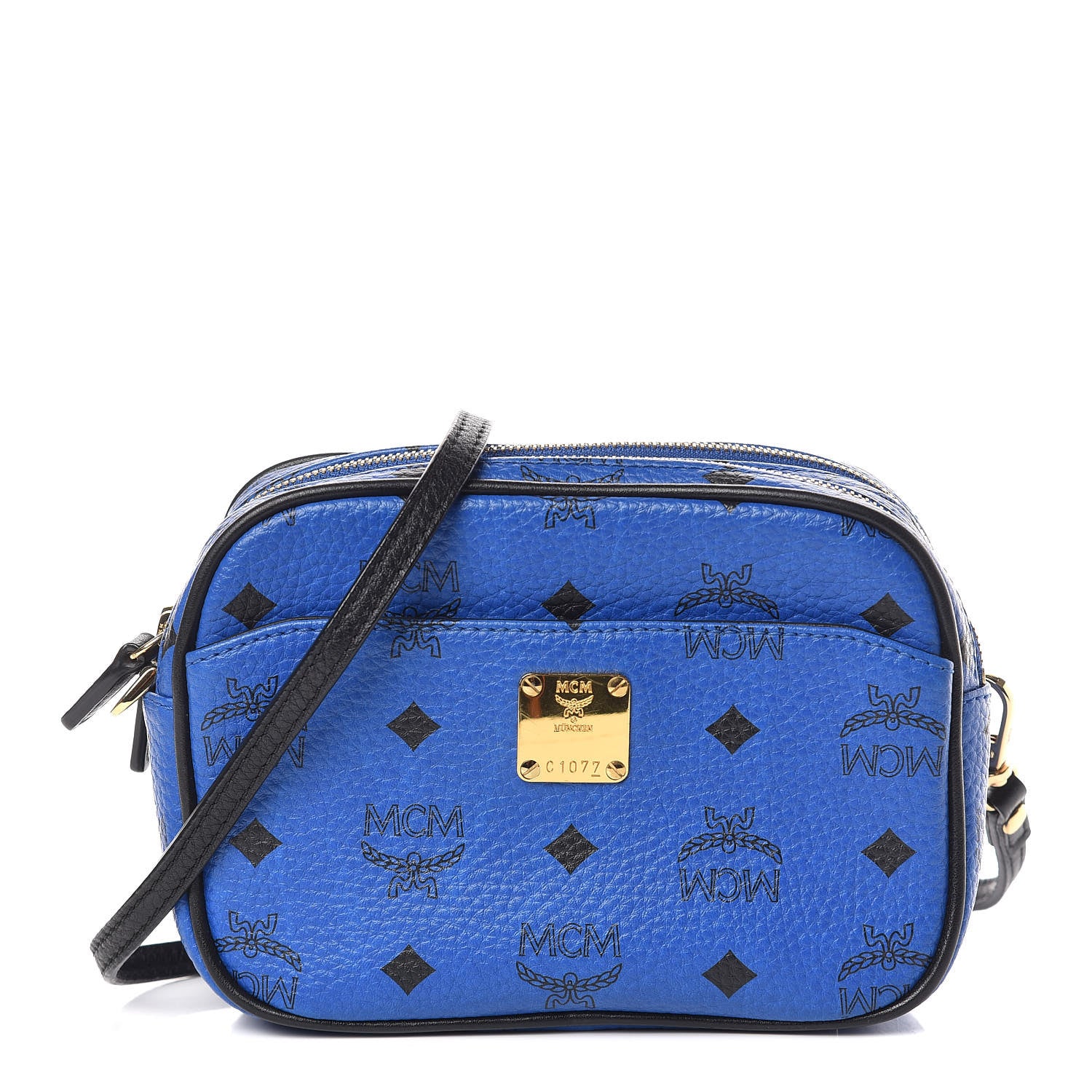 MCM Visetos Mini Camera Crossbody Bag Blue 1 of 9