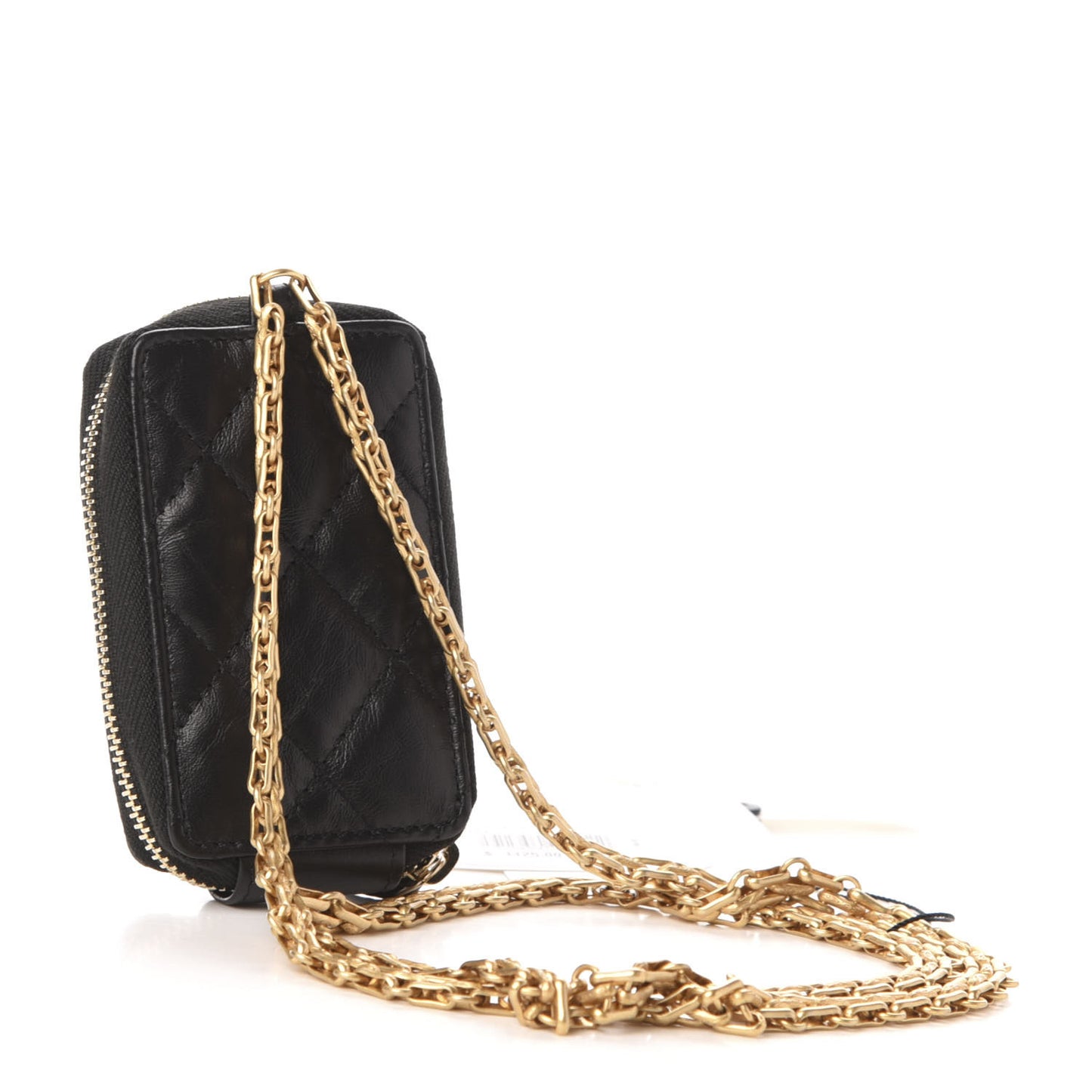 Aged Calfskin Quilted 2.55 Reissue Clutch With Chain Black