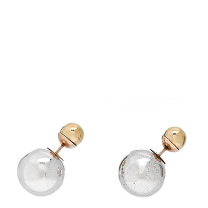 Christian Dior Mise En Dior Tribal Earrings Silver Gold 1 of 4
