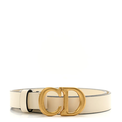 Christian Dior Calfskin Saddle Belt 70 28 White 1 of 11