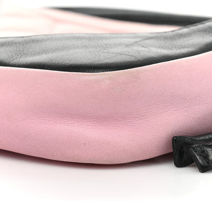 Chanel Calfskin Quilted Cambon Pochette Pink Black 8 of 17