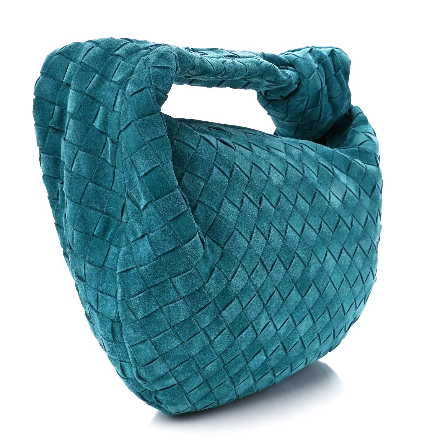 Bottega Veneta Suede Intrecciato Teen Jodie Hobo Petroleum Blue 3 of 11
