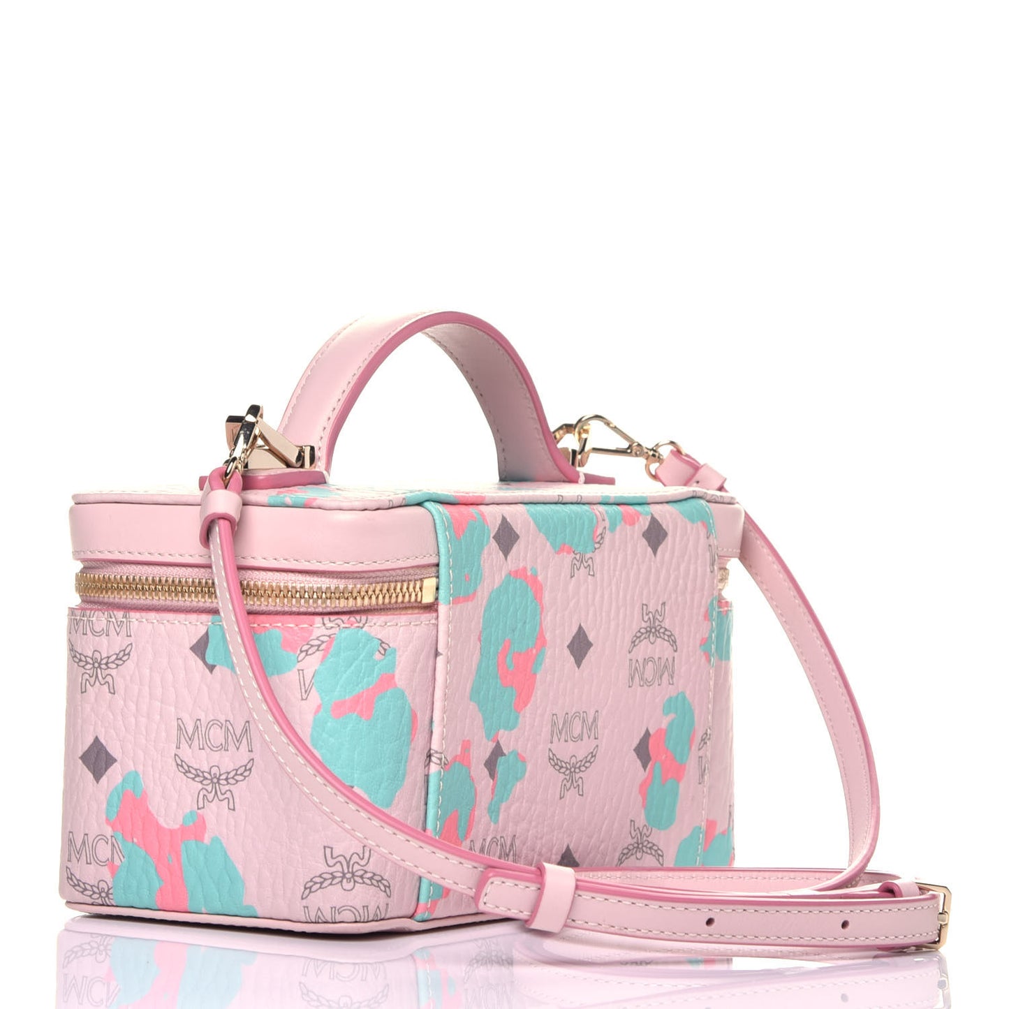 Visetos Floral Leopard Vanity Case Pink