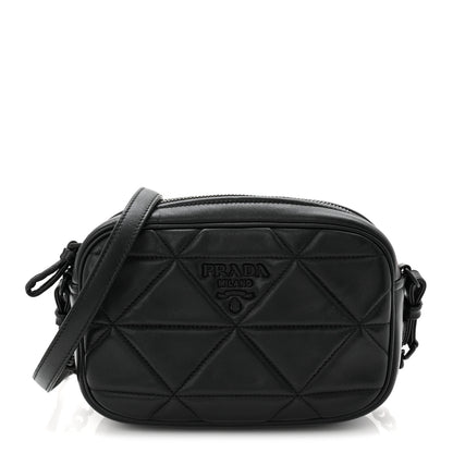 Prada Nappa Triangle Stitched Spectrum Camera Bag Black 1 of 10