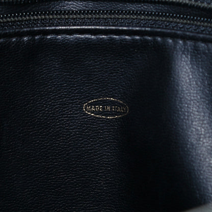 Chanel Wool Lambskin Shopper Tote Navy 6 of 10