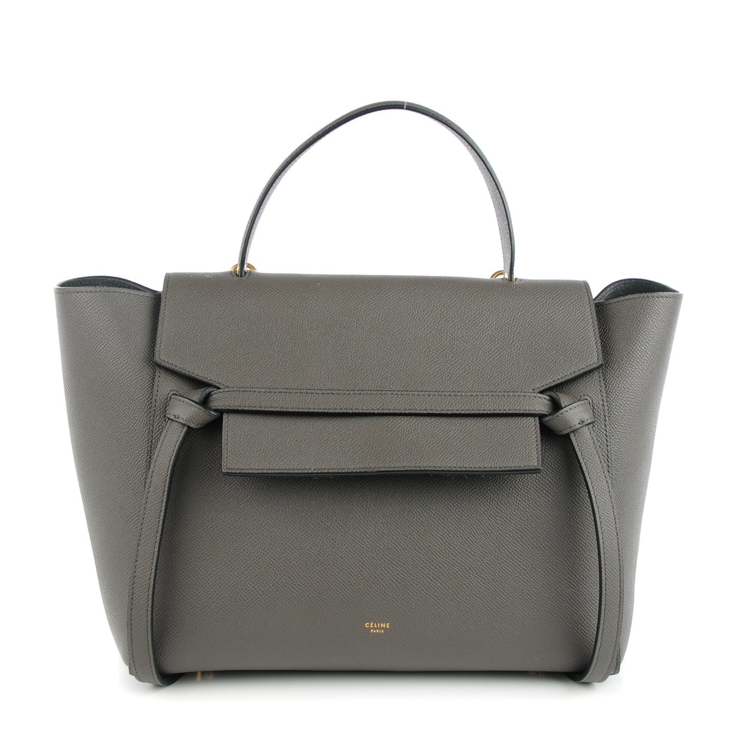 Grained Calfskin Mini Belt Bag Grey