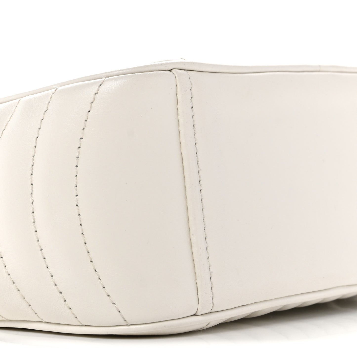 Soft Calfskin Diagramme Camera Bag White